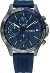 Tommy Hilfiger BANK 1791721 Herrenarmbanduhr - Silber/Dunkelblau