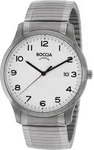 Boccia Herren Armbanduhr 3616-01 Classic Zugband - Wei&szlig;