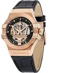Maserati Potenza Herrenuhr - Automatikmechanismus mit Ros&eacute;gold-Coating - Schwarz