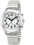 Master Time MTLA-10706-60M sprechende Damen-Funkuhr Zugband Damenuhr 38mm - Wei&szlig;