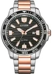 Citizen Uhr AW1524-84E ECO-Drive Herrenuhr Edelstahl Rose/Schwarz - Schwarz