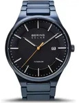 Bering 15239-797 Titanium Solar Herrenuhr 39mm 10ATM - Blau