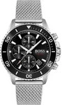Hugo Boss Herrenuhr Quarzwerk Silberner Edelstahl 1513904