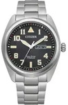 CITIZEN BM8560-88EE analoge Herrenuhr Quarz Eco-Drive, Ziffernblatt schwarz - Schwarz