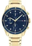 Tommy Hilfiger PARKER 1791834 Herrenarmbanduhr - Gold/Dunkelblau