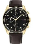 Tommy Hilfiger Parker Herrenuhr - Gold/Braun/Schwarz
