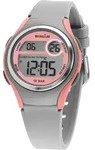 SINAR Jugenduhr Armbanduhr Digital Quarz M&auml;dchen Silikonband XE-64-9 grau rosa -