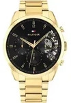 Tommy Hilfiger Baker Open Heart Herrenuhr - Schwarz/Gold