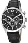 Festina Herren Uhr Fashion Leder Armbanduhr schwarz UF20542/5 - Schwarz
