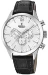 Festina Herren Uhr Fashion Leder Armbanduhr schwarz UF20542/1 - Schwarz