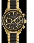 Jacques Lemans 1-2115L Eco Power Wood Herrenuhr 44mm 10ATM - Gold