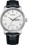CitizenUhr BM8550-14AE Herrenuhr Edelstahl Leder - Wei&szlig;