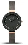 Bering Damen Uhr Armbanduhr Slim Classic - 11429-369 Meshband - Rosa/Grau