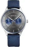 Bering Herren Uhr Armbanduhr Titan - 11539-873 Nylon - Blau/Grau