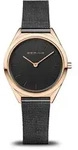 Bering Damen Armbanduhr 17031-166 Ultra Slim ros&eacute;gold-schwarz - Schwarz