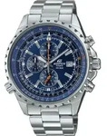 Casio Edifice EF-527D-2AVUEF Herrenuhr Edelstahl massiv - Silber/Blau