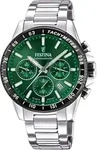Festina Herren Uhr Elegant Edelstahl Armbanduhr silber UF20560/4 - Gr&uuml;n