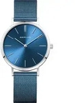Bering Damen Uhr Armbanduhr Classic Quarz - 14134-308 Edelstahl - Blau