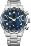 Citizen Uhr CA0790-83L Chronograph Eco-Drive Herrenuhr Edelstahl Zifferblatt Blau