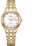 Citizen Damenuhr EcoDrive goldfarben FE1243-83A - Rosa