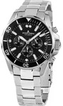 Jacques Lemans Herrenuhr Liverpool 1-2091F Chronograph, Edelstahl - Schwarz
