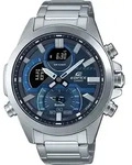 Herrenuhr Casio ECB-30D-2AEF Silber - Silber/Blau