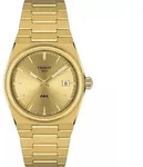 Tissot PRX 35 mm Schweizer Quarz-Uhr mit champagnerfarbenem Zifferblatt und