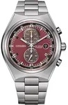 Citizen CA7090-87X Chronograph Uhr Herrenuhr Titan Chrono Datum silber - Rot
