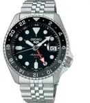 Seiko SSK001K1 Herrenuhr GMT Edelstahl schwarz - Silber