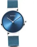 Bering Damen Uhr Armbanduhr Slim Classic - 14531-308 Meshband - Blau