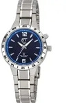 ETT Eco Tech Time ELT-11447-31M Damenuhr Funk-Solar Basic Titan / Blau - Blau