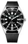 Citizen NB6021-17E Automatik Divers Uhr Herrenuhr Kautschuk schwarz - Silber