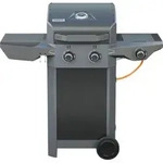 Gasgrill TENNEKER Carbon TG-2 mit 2 Brenner + Seitenbrenner, gusseiserner Grillrost,