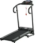 HOMCOM Laufband Klappbar elektrisch 500 W 0,8-10/h 0,75HP Handyhalterung - Schwarz