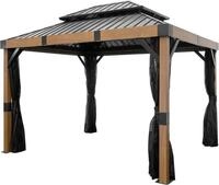 Sojag Alu Pavillon Fontana 1012 Hardtop Pavillon mit Moskitonetz...