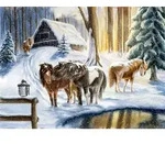 Wandkalender Winterpferde