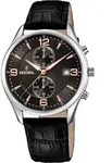 Festina Herren Uhr Retro F6855/7 Leder Analog Armband-Uhr schwarz UF6855/7 - Schwarz