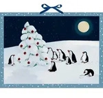 Wandkalender - Pinguin-Weihnacht