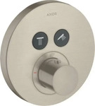 Thermostat AXOR SHOWERSELECT ROUND UP f&uuml;r 2 Verbraucher brushed nickel brushed