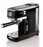 Ariete 1381 Siebtr&auml;ger-Espressomaschine Slim Line schwarz mit Manometer - Schwarz