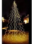 ECD Germany Fahnenmast Lichterkette 10 Str&auml;nge 8m mit 360 LEDs Warmwei&szlig; f&uuml;r B&auml;ume