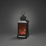 Konstsmide - LED Laterne, Kamin 8h Timer, 4 warm wei&szlig;e Dioden, batteriebetrieben,