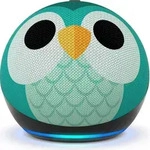 Amazon Echo Dot 5 Eulen Design - Gr&uuml;n