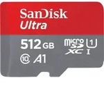 SanDisk Ultra, 512 GB, MicroSDXC, Klasse 10, UHS-I, 150 MB/s, Class 1 (U1)