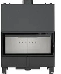 Wasserf&uuml;hrender Kamineinsatz KRATKI LUCY 20 kW &Oslash; 200 - Schwarz