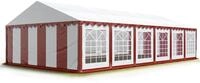 TOOLPORT Partyzelt Festzelt 6x12 m Garten-Pavillon PVC Plane 700 N in rot-wei&szlig;