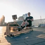 SportPlus I Holz-Wasser-Ruderger&auml;t I f&uuml;r zuhause, aus Natur-Massivholz,
