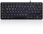 Perixx PERIBOARD-332B DE, Mini-Tastatur, USB kabelgebunden, beleuchtet, schwarz -
