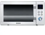 SEVERIN 3-in-1 Mikrowelle mit Glasboden MW 7777 - Schwarz/Silber