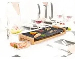 Princess 103026 Table Chef Pure Black, Arbeitsplatte, Aluminium, Bambus, Schwarz,